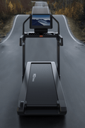 MS MAX folding treadmill side view with 21.5" display

Treadmill showing incline range and TFT screen

Foldable treadmill in compact storage position

High-speed treadmill with digital controls

Wide deck treadmill for joint support