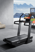 MS MAX folding treadmill side view with 21.5" display

Treadmill showing incline range and TFT screen

Foldable treadmill in compact storage position

High-speed treadmill with digital controls

Wide deck treadmill for joint support