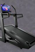 MS MAX folding treadmill side view with 21.5" display

Treadmill showing incline range and TFT screen

Foldable treadmill in compact storage position

High-speed treadmill with digital controls

Wide deck treadmill for joint support