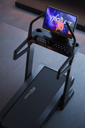 MS MAX folding treadmill side view with 21.5" display

Treadmill showing incline range and TFT screen

Foldable treadmill in compact storage position

High-speed treadmill with digital controls

Wide deck treadmill for joint support