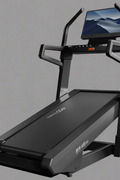 MS MAX folding treadmill side view with 21.5" display

Treadmill showing incline range and TFT screen

Foldable treadmill in compact storage position

High-speed treadmill with digital controls

Wide deck treadmill for joint support