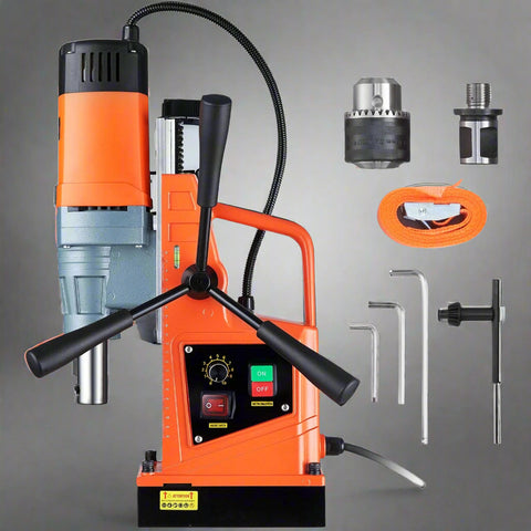 Heavy-duty magnetic drill press with 50mm capacity
1550W mag drill for industrial metalworking
Electric drill press with magnetic base and adjustable speed
Portable orange mag drill with 1550W motor
Metal fabrication drill with 50mm cutting capacity