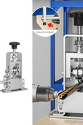 Dual-mode wire stripping machine – front view

Electric wire stripper with manual crank

Compact wire stripper with cable in slot

Manual & electric cable peeler – operation example

Drill-compatible wire stripping machine full kit

