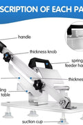 New Manual Meat Slicer & Cutter – Effortless Precision Slicing for Deli, Frozen Meat, and Veggies S1311 - with | Sold by Uncle Wiener's Wholesale