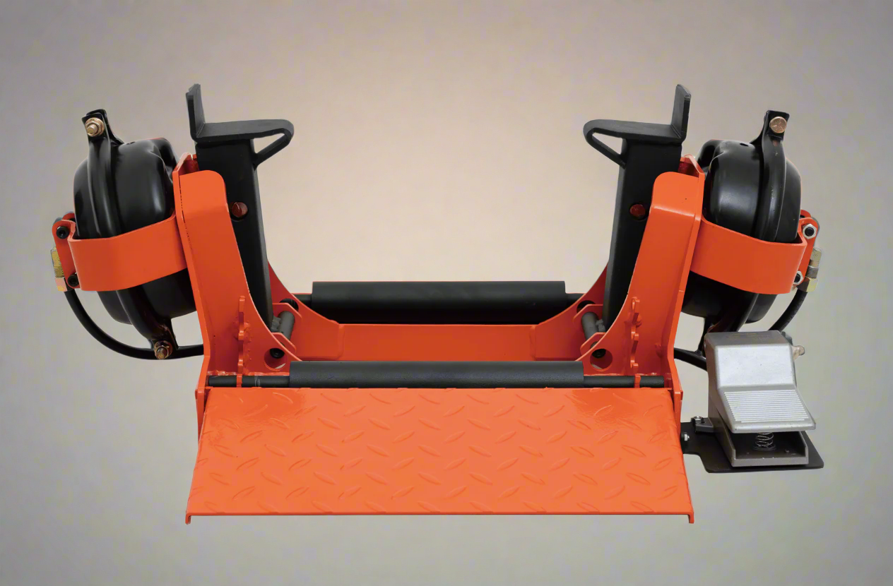 Heavy-duty manual floor jack for truck tires

ATG225 pneumatic low profile tire changer in workshop

Tire changer lift for tubeless truck tires 16 to 22.5 inches

Orange floor jack with semi-automatic function

Rolling tire lift jack for heavy-duty vehicles