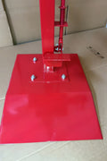 Manual tire changer and spreader stand with red base and swivel platform
Tire changer stand showing adjustable tilt function and tool tray
Manual tire repair stand for light truck tires in auto repair garage