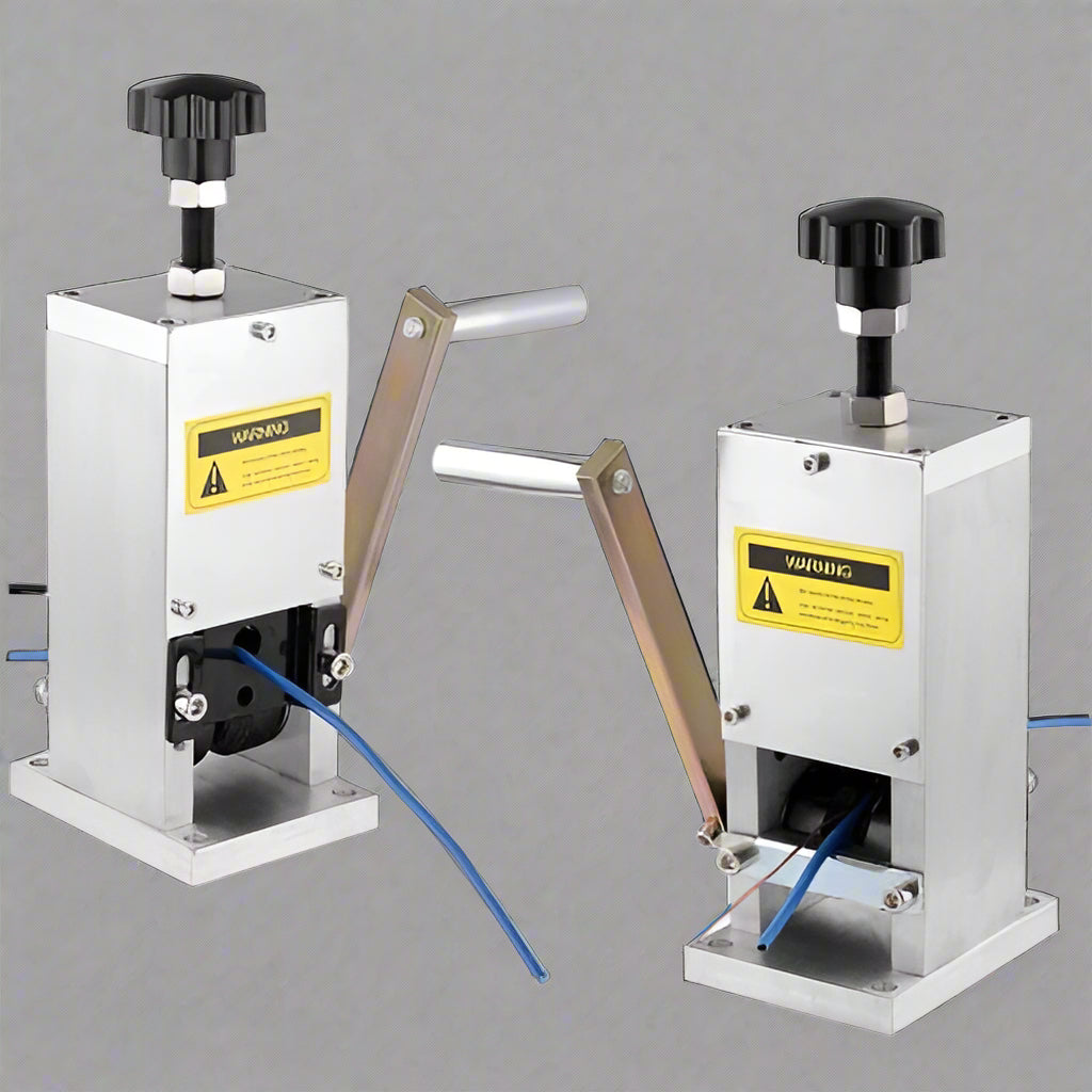 “Manual copper wire stripping machine – hand crank view”

“MWS25 wire stripper with included tools”

“Aluminum wire stripping tool for 1.5–25mm wires”

“Portable scrap wire stripper mounted on bench”