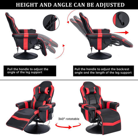 NEW Massage Gaming Chair Recliner – 8 - Mode Adjustable E - Sports Lounger Model AMGLC865M - with | Sold by Uncle Wiener's Wholesale