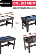 MD SPORTS 4 IN 1 GAMES COMBINATION TABLE - with | Sold by Uncle Wiener's Wholesale