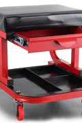 New Mechanic's Padded Creeper Work Stool with Drawer – Rolling Garage Seat with Storage & Casters S1246 - with | Sold by Uncle Wiener's Wholesale