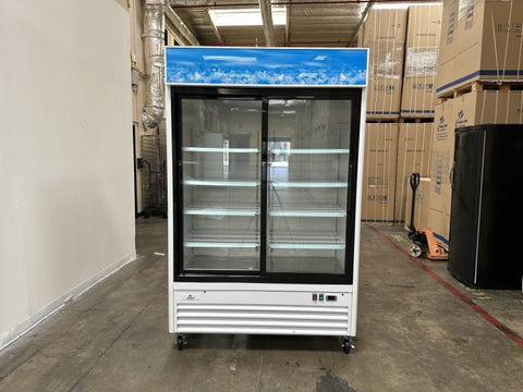 “Siebel G258BMF 2-door black commercial fridge with glass display”

“Interior of LED-lit commercial merchandiser refrigerator”

“Double door beverage cooler for retail and foodservice”

“Adjustable shelving in commercial fridge with aluminum interior”

“Refrigerator with wheels and top-mounted compressor”