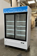 “Siebel G258BMF 2-door black commercial fridge with glass display”

“Interior of LED-lit commercial merchandiser refrigerator”

“Double door beverage cooler for retail and foodservice”

“Adjustable shelving in commercial fridge with aluminum interior”

“Refrigerator with wheels and top-mounted compressor”
