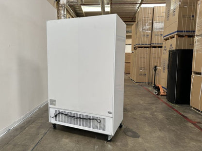 “Siebel G258BMF 2-door black commercial fridge with glass display”

“Interior of LED-lit commercial merchandiser refrigerator”

“Double door beverage cooler for retail and foodservice”

“Adjustable shelving in commercial fridge with aluminum interior”

“Refrigerator with wheels and top-mounted compressor”