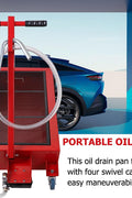 120L oil drain tank with 12V electric pump and hose
Low-profile portable red fluid transfer tank with wheels
Foldable handle oil drain tank for vehicle maintenance
Workshop fluid removal tank with mesh debris screen
Iron body fuel and oil tank with 110V electric pump