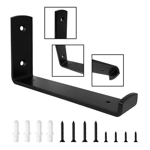 New Metal 4 - Piece Heavy Duty Shelf Bracket Set – Strong Wall Support 6210810 - with 8″ Heavy Duty Shelf Bracket | Sold by Uncle Wiener's Wholesale