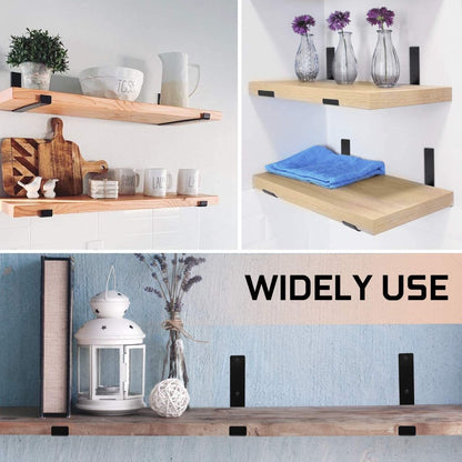 New Metal 4 - Piece Heavy Duty Shelf Bracket Set – Strong Wall Support 6210810 - with 8″ Heavy Duty Shelf Bracket | Sold by Uncle Wiener's Wholesale