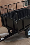 Metal ATV & Lawn Mower Utility Trailer – 1,000 lb capacity with steel dump bed and pneumatic tires, model BTC001