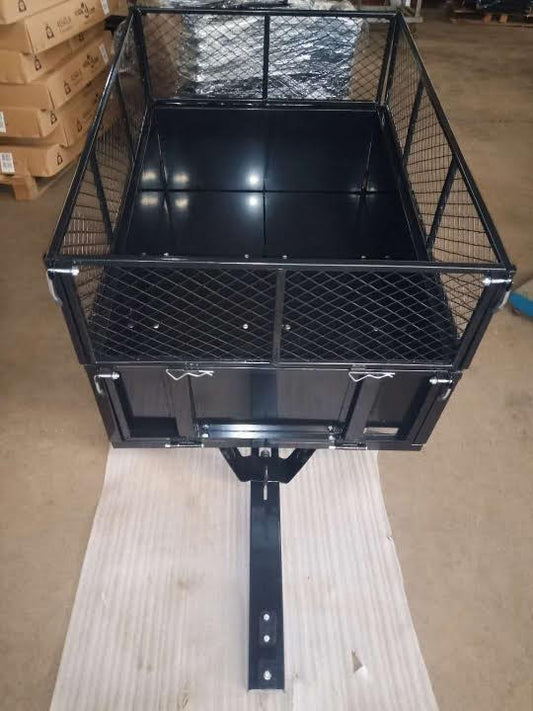 Metal ATV & Lawn Mower Utility Trailer – 1,000 lb capacity with steel dump bed and pneumatic tires, model BTC001