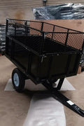 Metal ATV & Lawn Mower Utility Trailer – 1,000 lb capacity with steel dump bed and pneumatic tires, model BTC001