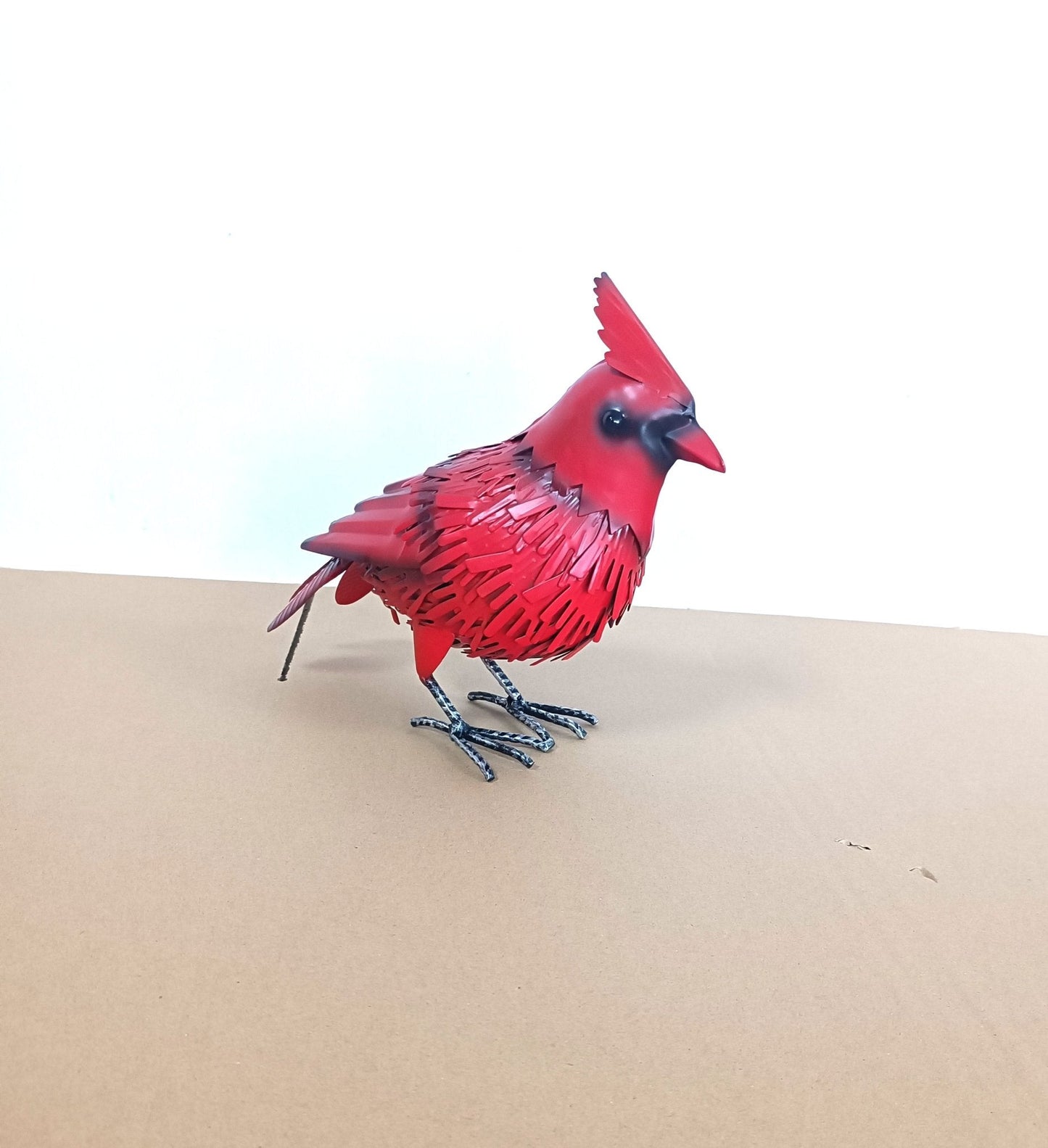 Red Cardinal Figurine: Red Metal Cardinal Garden Statue for Outdoor Yard Decoration

Blue Jay Figurine: Blue Metal Blue Jay Bird Sculpture – Outdoor Garden Art

Both Birds: Set of Metal Bird Yard Art Statues – Red Cardinal & Blue Jay

Close-ups: Close-Up View of Hand-Painted Outdoor Bird Figurines