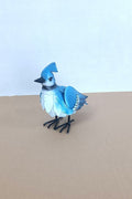 Blue Jay Figurine: Blue Metal Blue Jay Bird Sculpture – Outdoor Garden Art

Both Birds: Set of Metal Bird Yard Art Statues – Red Cardinal & Blue Jay

Close-ups: Close-Up View of Hand-Painted Outdoor Bird Figurines