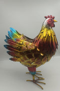 New Metal Chicken Garden Statue – Outdoor Farmhouse Decor for Lawn, Yard, or Patio 118540 - with | Sold by Uncle Wiener's Wholesale