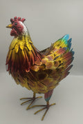 New Metal Chicken Garden Statue – Outdoor Farmhouse Decor for Lawn, Yard, or Patio 118540 - with | Sold by Uncle Wiener's Wholesale