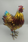 New Metal Chicken Garden Statue – Outdoor Farmhouse Decor for Lawn, Yard, or Patio 118540 - with | Sold by Uncle Wiener's Wholesale