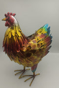 New Metal Chicken Garden Statue – Outdoor Farmhouse Decor for Lawn, Yard, or Patio 118540 - with | Sold by Uncle Wiener's Wholesale