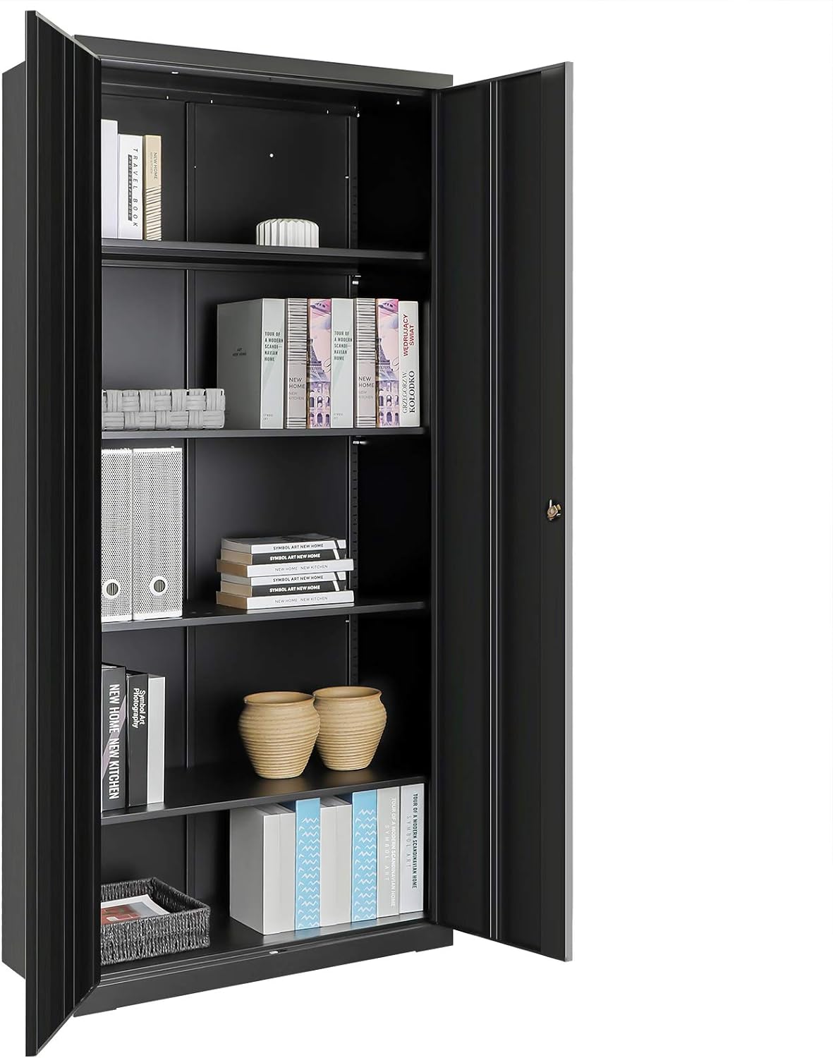 "Heavy-Duty Metal Garage Storage Cabinet – Double Door Organizer"

"Black Steel Garage Cabinet for Workshops and Offices"

"Lockable Steel Garage Storage Cabinet with Adjustable Shelves"

