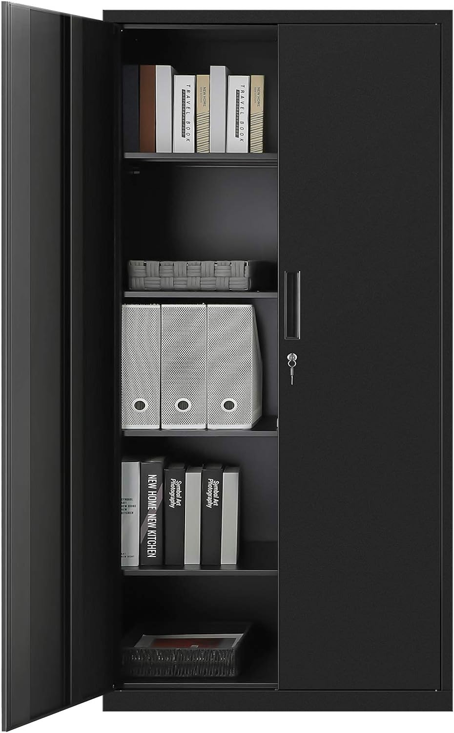 "Heavy-Duty Metal Garage Storage Cabinet – Double Door Organizer"

"Black Steel Garage Cabinet for Workshops and Offices"

"Lockable Steel Garage Storage Cabinet with Adjustable Shelves"

