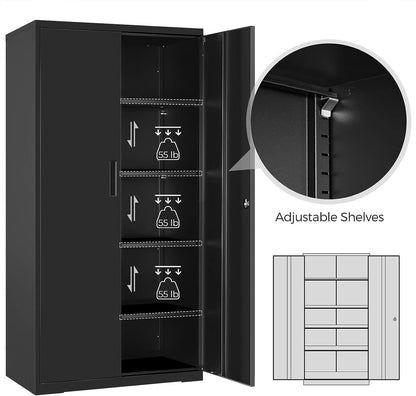 "Heavy-Duty Metal Garage Storage Cabinet – Double Door Organizer"

"Black Steel Garage Cabinet for Workshops and Offices"

"Lockable Steel Garage Storage Cabinet with Adjustable Shelves"

