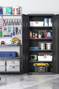 "Heavy-Duty Metal Garage Storage Cabinet – Double Door Organizer"

"Black Steel Garage Cabinet for Workshops and Offices"

"Lockable Steel Garage Storage Cabinet with Adjustable Shelves"

