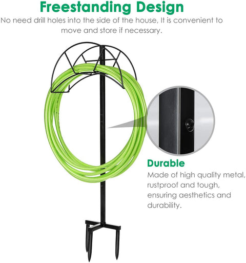 New Metal Garden Hose Holder Lawn Stake – Heavy - Duty Outdoor Hose Storage Rack 1123GH - with | Sold by Uncle Wiener's Wholesale