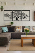 NEW Metal Tree of Life Wall Art – Farmhouse Wall Décor, 3 - Piece Metal Tree Sculpture, Indoor & Outdoor Hanging, 47.6” Large Black Metal Wall Decor 5545720 - with | Sold by Uncle Wiener's Wholesale