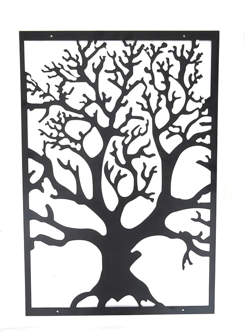 NEW Metal Tree of Life Wall Art – Farmhouse Wall Décor, 3 - Piece Metal Tree Sculpture, Indoor & Outdoor Hanging, 47.6” Large Black Metal Wall Decor 5545720 - with | Sold by Uncle Wiener's Wholesale