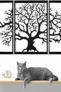 NEW Metal Tree of Life Wall Art – Farmhouse Wall Décor, 3 - Piece Metal Tree Sculpture, Indoor & Outdoor Hanging, 47.6” Large Black Metal Wall Decor 5545720 - with | Sold by Uncle Wiener's Wholesale