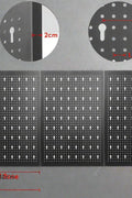 Heavy-duty metal pegboard wall tool organizer with hook set
Tool pegboard with 17 red and black hooks – wall-mounted
Garage tool organization system – pegboard for workshop
Black and red steel tool storage wall panel
Wall-mounted pegboard with assorted hooks for tools