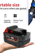 New Milwaukee M18 Battery Replacement – High Capacity Power Tool Battery - with 9AH M18 Battery Replacement | Sold by Uncle Wiener's Wholesale