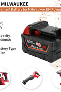 New Milwaukee M18 Battery Replacement – High Capacity Power Tool Battery - with 6AH M18 Battery Replacement | Sold by Uncle Wiener's Wholesale