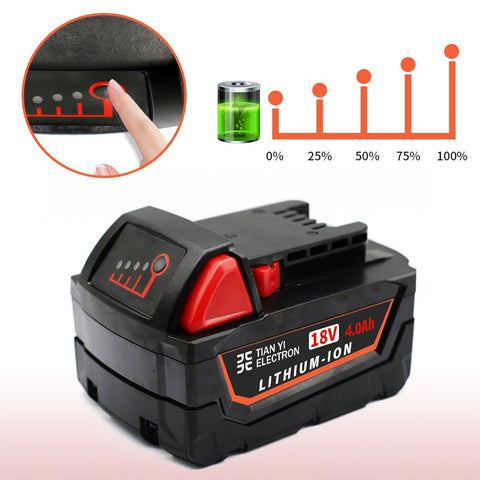 New Milwaukee M18 Battery Replacement – High Capacity Power Tool Battery - with 4AH M18 Battery Replacement | Sold by Uncle Wiener's Wholesale