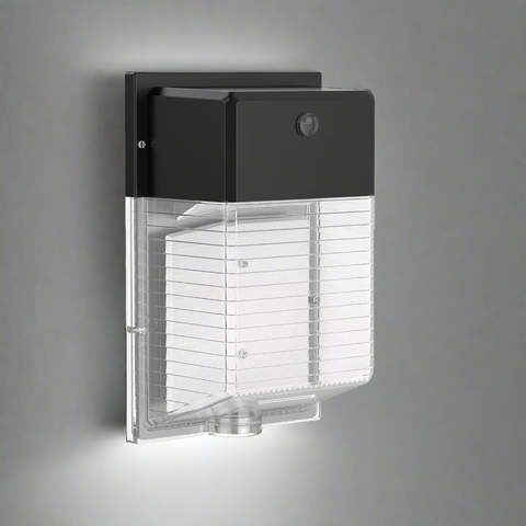 Mini LED wall pack light 30W with selectable color temperature
Outdoor LED building light IP65 black housing
Compact LED wall fixture for security lighting