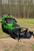 Mini skid steer attachment with hydraulic auger
Green mini skid loader with stump grinder attachment
Heavy-duty mini skid steer snow blower
Landscaping auger tool for mini skid loader
Mini skid attachments for trenching and clearing
