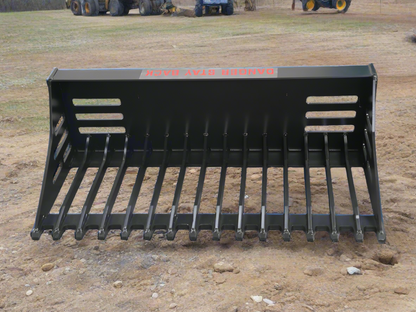 Mini skid steer rock bucket attachment front view
Heavy-duty MP600 mount rock bucket for compact loaders
Mini loader bucket for rock and debris sorting
Compact skid steer rock bucket with steel teeth
Side angle of mini rock bucket for landscape clearing