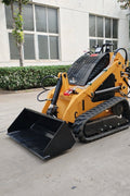 “T380 compact skid steer loader with rubber tracks”

“T460 mini tracked loader for landscaping and excavation”

“Heavy-duty skid steer with universal quick attach plate”

“Tracked compact construction loader in yellow”