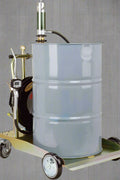 “Mobile 5:1 oil pump kit with hose reel and digital meter”

“Industrial air-operated oil transfer system on trolley”

“Pneumatic oil pump for 55-gallon drum with 12 ft hose”

“Heavy-duty drum cart oil dispensing system”

“Oil pump with digital control valve and large wheels”