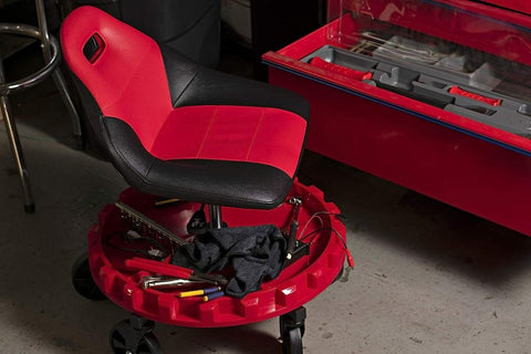 New Mobile Rolling Gear Seat & Equipment Tray – Heavy - Duty Mechanic Stool with Tool Storage 710736 - with | Sold by Uncle Wiener's Wholesale