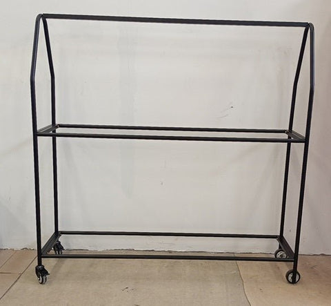 New Mobile Tire Display & Storage Rack – 2 - Tier with Locking Casters | SKU: TDS170021 - with | Sold by Uncle Wiener's Wholesale