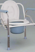 Mobile Commode Chair – Full Front View

Portable Toilet Chair with Removable Bucket

Adjustable Commode for Elderly Use – Side View

Commode Chair with Armrests and Padding – Close-Up