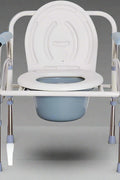 Mobile Commode Chair – Full Front View

Portable Toilet Chair with Removable Bucket

Adjustable Commode for Elderly Use – Side View

Commode Chair with Armrests and Padding – Close-Up